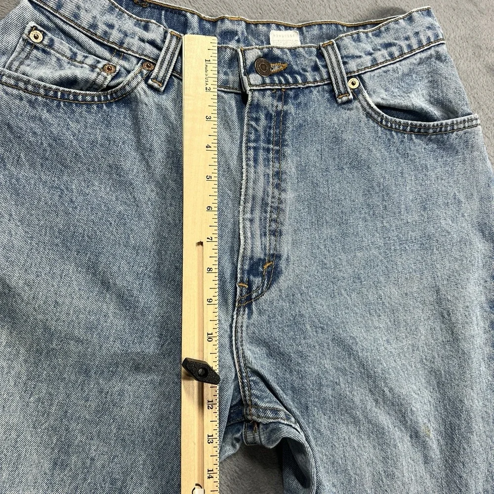 VTG Levis 512 Jeans Womens 12 Long Blue 90s Slim Tapered High Rise Light Wash